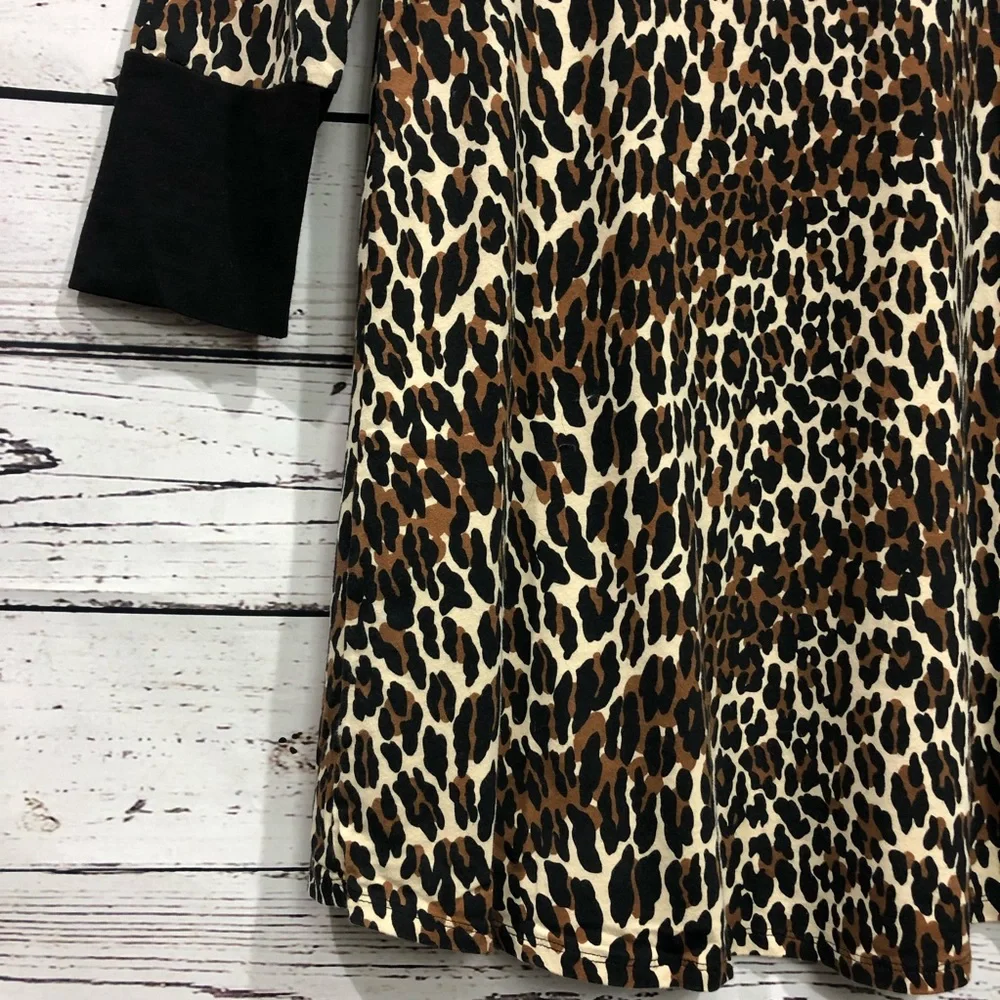 Betsey Johnson Animal Leopard Print Pajamas Nightie Sleep Shirt Dress